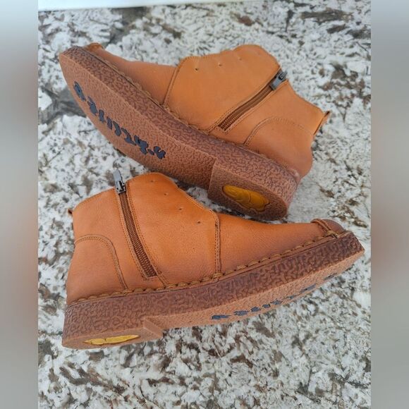 Full brown leather ankle boots size 38 EUR = 7.5-8 US - Picture 5 of 9